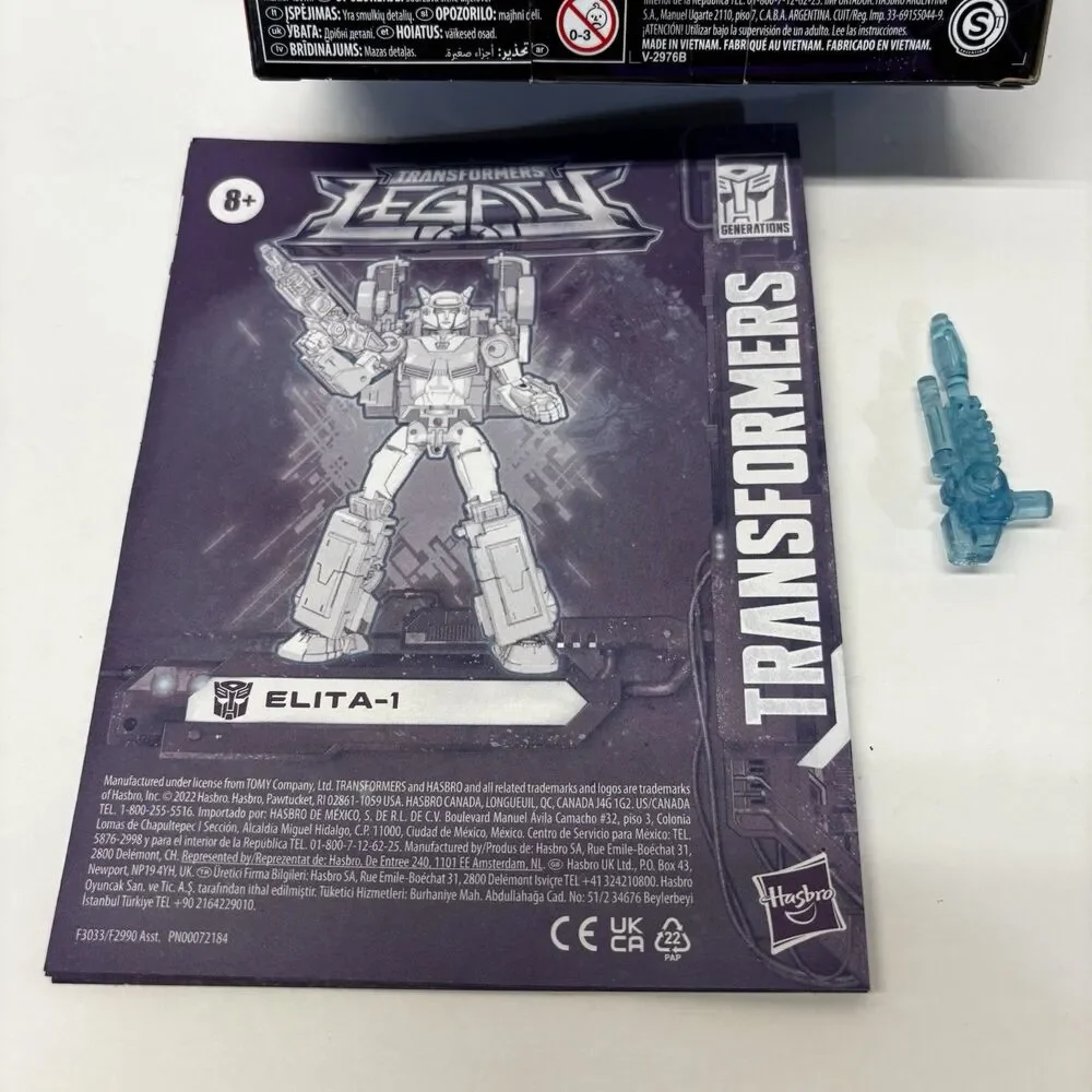 Transformers Elita 1 Legacy Deluxe Class Box, Manual, 1 Gun (NO FIGURE INCLUDED)